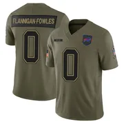 Olive Youth Demetrius Flannigan-Fowles Buffalo Bills Limited 2025 Salute to Service Jersey