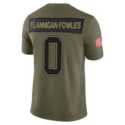 Olive Youth Demetrius Flannigan-Fowles Buffalo Bills Limited 2025 Salute to Service Jersey