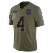 Olive Youth James Cook Buffalo Bills Limited 2025 Salute to Service Jersey