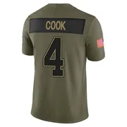 Olive Youth James Cook Buffalo Bills Limited 2025 Salute to Service Jersey