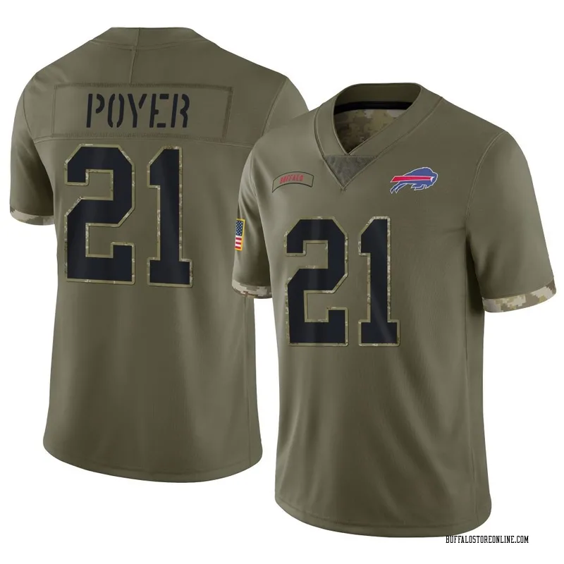 Olive Youth Jordan Poyer Buffalo Bills Limited 2022 Salute To Service Jersey