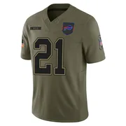 Olive Youth Jordan Poyer Buffalo Bills Limited 2025 Salute to Service Jersey