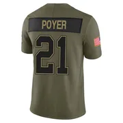 Olive Youth Jordan Poyer Buffalo Bills Limited 2025 Salute to Service Jersey