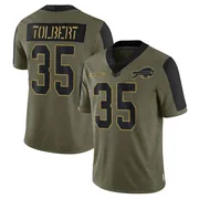 Olive Youth Mike Tolbert Buffalo Bills Limited 2021 Salute To Service Jersey