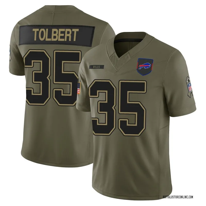 Olive Youth Mike Tolbert Buffalo Bills Limited 2025 Salute to Service Jersey