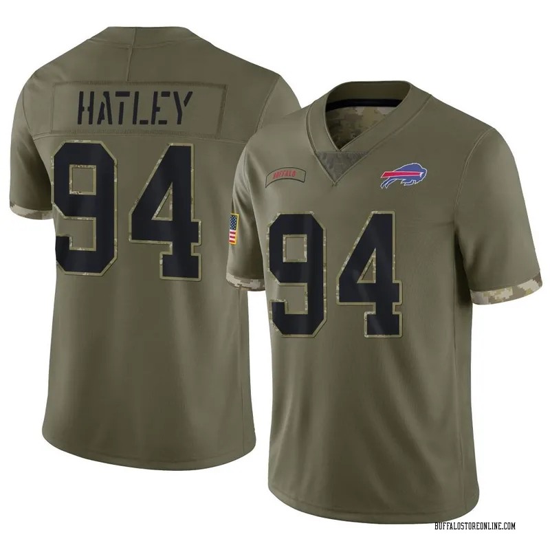 Olive Youth Rickey Hatley Buffalo Bills Limited 2022 Salute To Service Jersey