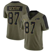 Olive Youth Tanner Gentry Buffalo Bills Limited 2021 Salute To Service Jersey
