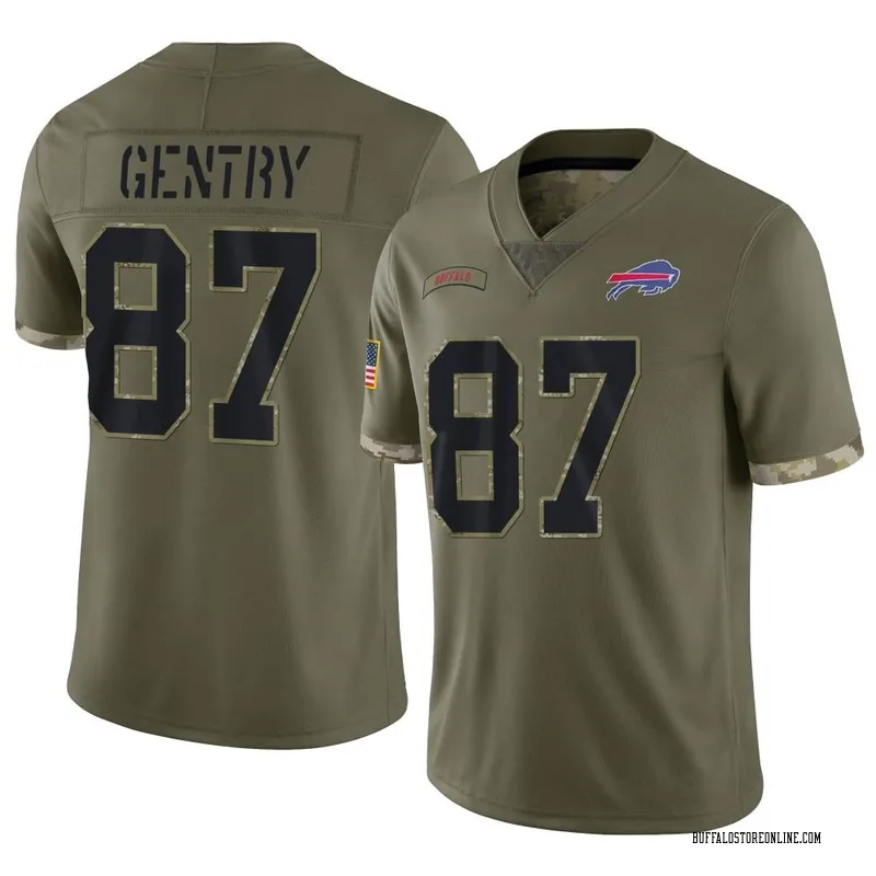 Olive Youth Tanner Gentry Buffalo Bills Limited 2022 Salute To Service Jersey