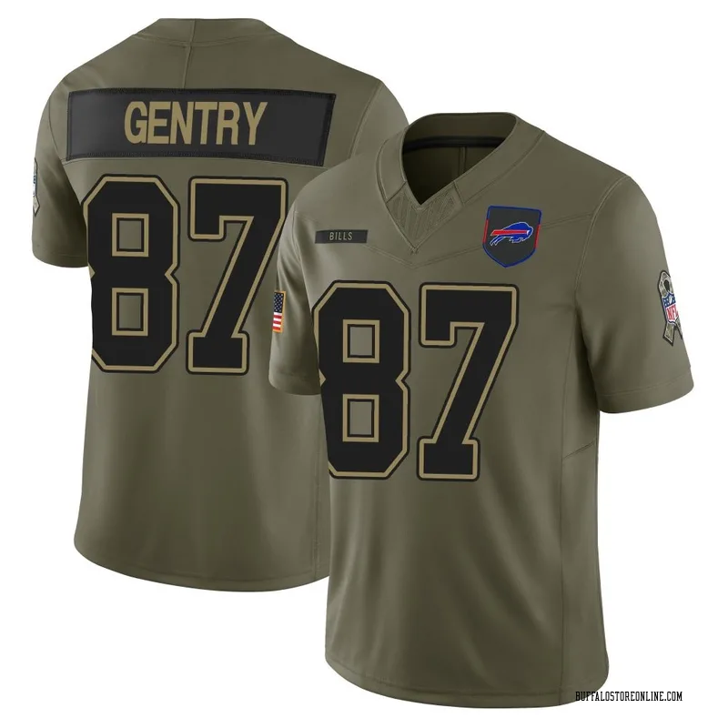 Olive Youth Tanner Gentry Buffalo Bills Limited 2025 Salute to Service Jersey