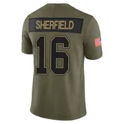 Olive Youth Trent Sherfield Buffalo Bills Limited 2025 Salute to Service Jersey