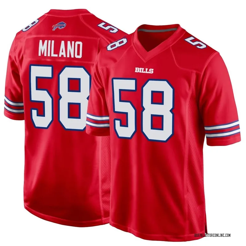 Red Men's Matt Milano Buffalo Bills Game Alternate Jersey