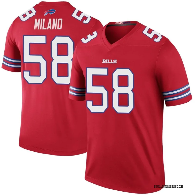 Red Men's Matt Milano Buffalo Bills Legend Color Rush Jersey