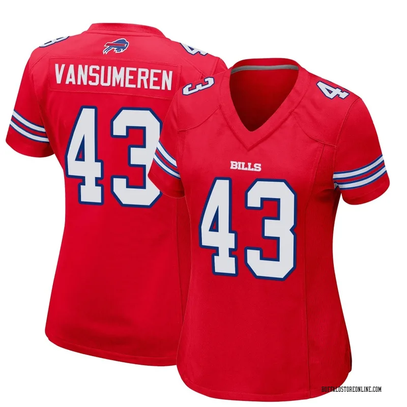 Red Women's Ben VanSumeren Buffalo Bills Game Alternate Jersey