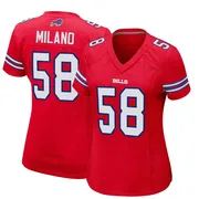 Red Women's Matt Milano Buffalo Bills Game Alternate Jersey