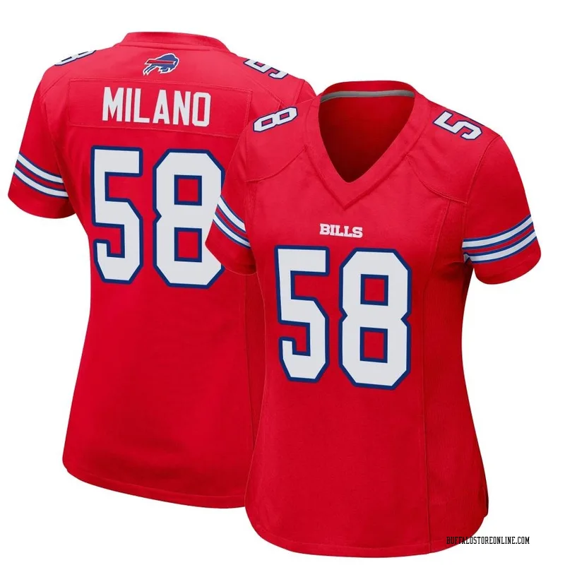 Red Women's Matt Milano Buffalo Bills Game Alternate Jersey
