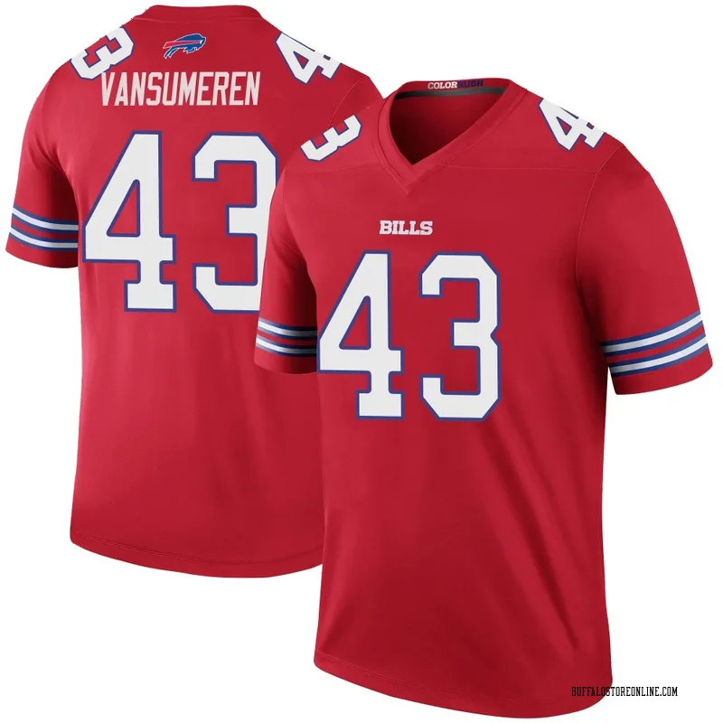 Red Youth Ben VanSumeren Buffalo Bills Legend Color Rush Jersey
