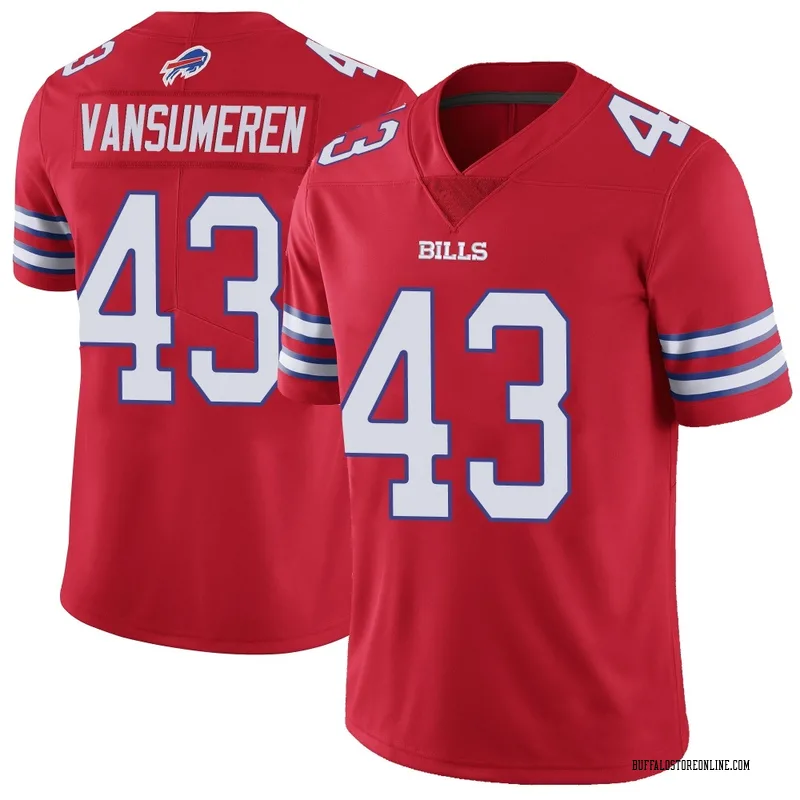 Red Youth Ben VanSumeren Buffalo Bills Limited Color Rush Vapor Untouchable Jersey