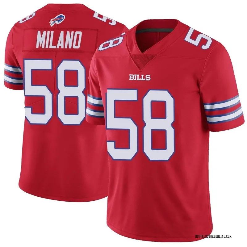 Red Youth Matt Milano Buffalo Bills Limited Color Rush Vapor Untouchable Jersey