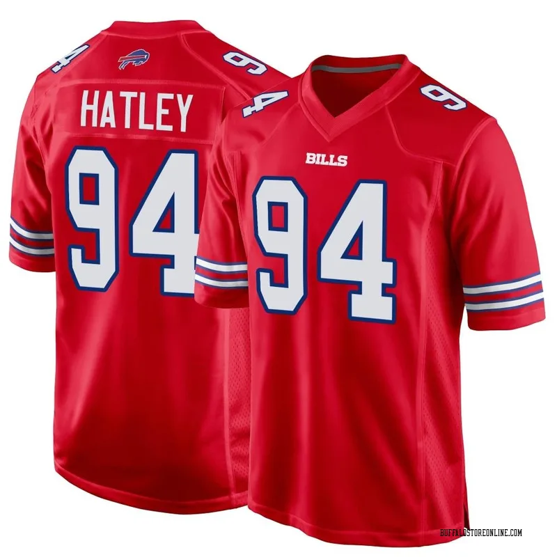 Red Youth Rickey Hatley Buffalo Bills Game Alternate Jersey