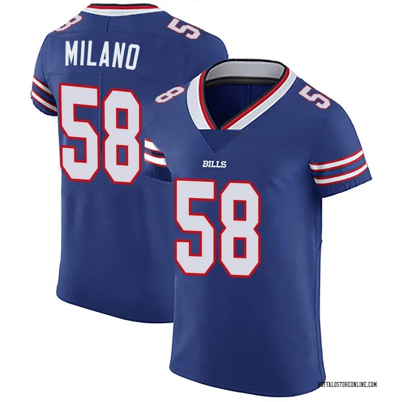 Royal Blue Men's Matt Milano Buffalo Bills Elite Team Color Vapor Untouchable Jersey