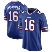 Royal Blue Men's Trent Sherfield Buffalo Bills Game Team Color Jersey