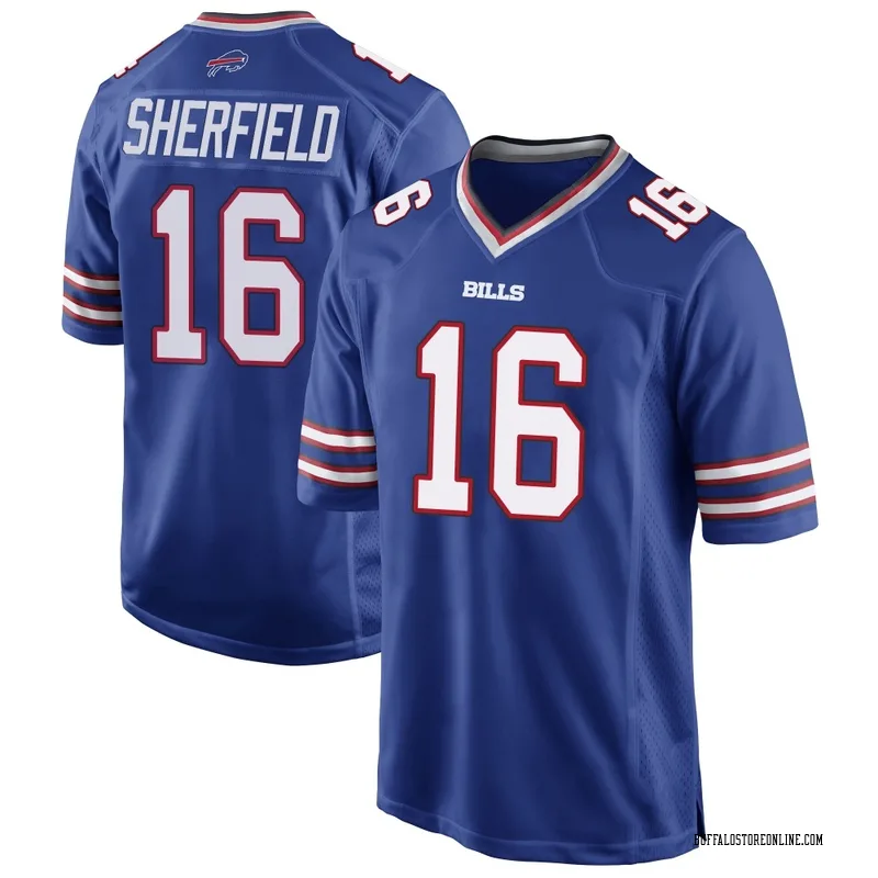 Royal Blue Men's Trent Sherfield Buffalo Bills Game Team Color Jersey