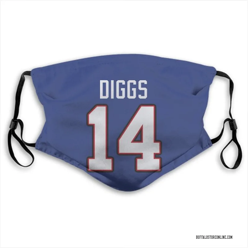 Royal Blue Stefon Diggs Buffalo Bills Washable & Reusable Face Mask With PM2.5 Filter
