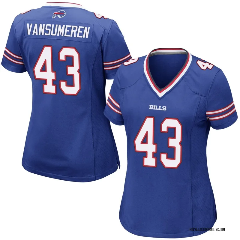 Royal Blue Women's Ben VanSumeren Buffalo Bills Game Team Color Jersey