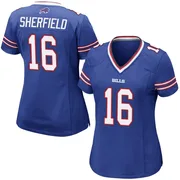 Royal Blue Women's Trent Sherfield Buffalo Bills Game Team Color Jersey
