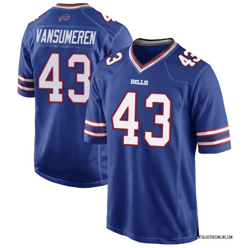 Royal Blue Youth Ben VanSumeren Buffalo Bills Game Team Color Jersey