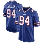 Royal Blue Youth Rickey Hatley Buffalo Bills Game Team Color Jersey