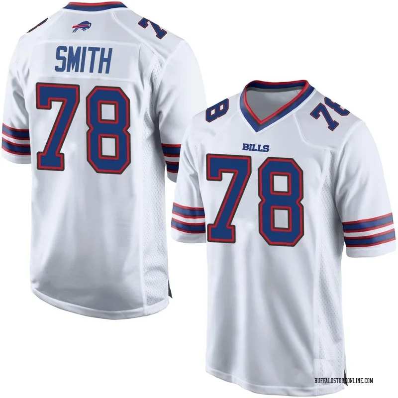 White Men's Bruce Smith Buffalo Bills Game Jersey