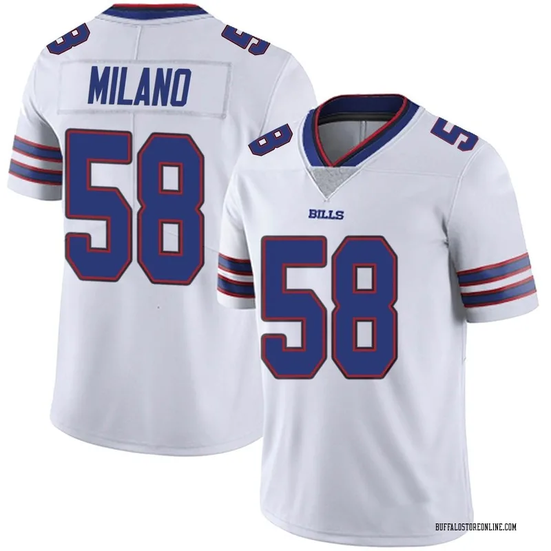 White Men's Matt Milano Buffalo Bills Limited Color Rush Vapor Untouchable Jersey