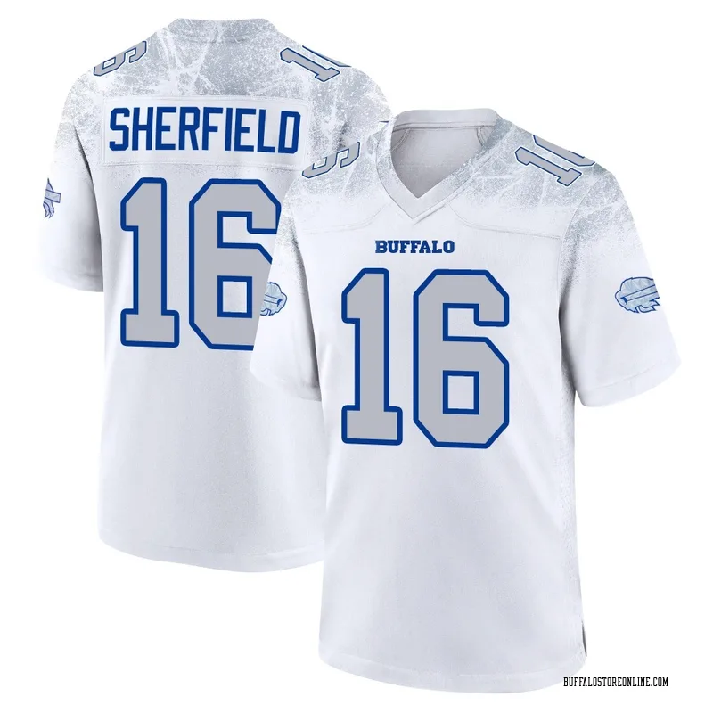 White Men's Trent Sherfield Buffalo Bills Game 2025 Rivalries Collection Jersey