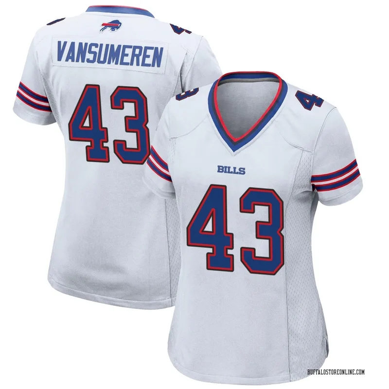 White Women's Ben VanSumeren Buffalo Bills Game Jersey