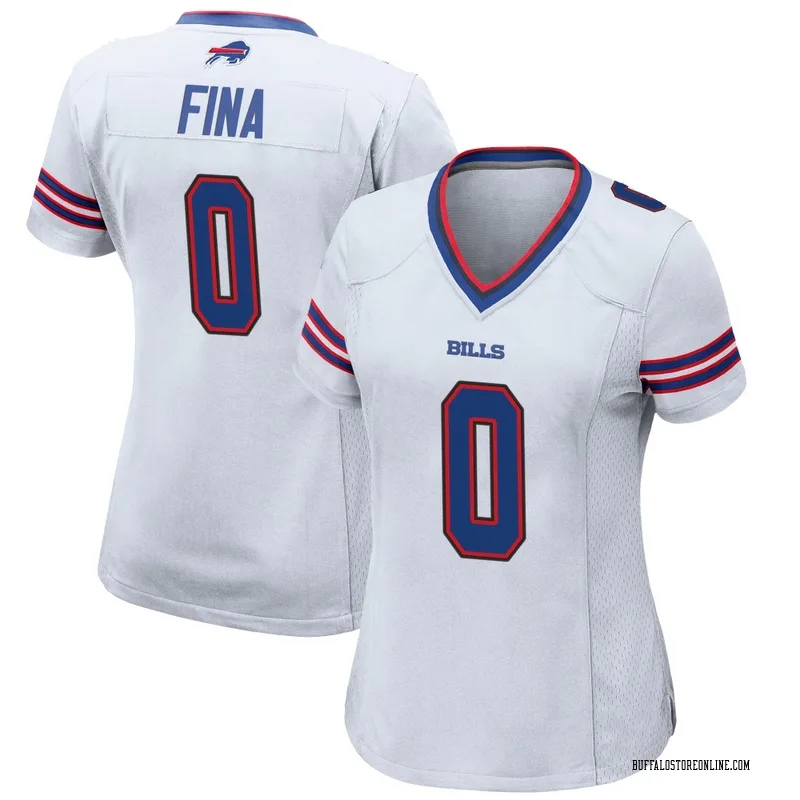 White Women's Bruno Fina Buffalo Bills Game Jersey