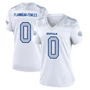 White Women's Demetrius Flannigan-Fowles Buffalo Bills Game 2025 Rivalries Collection Jersey