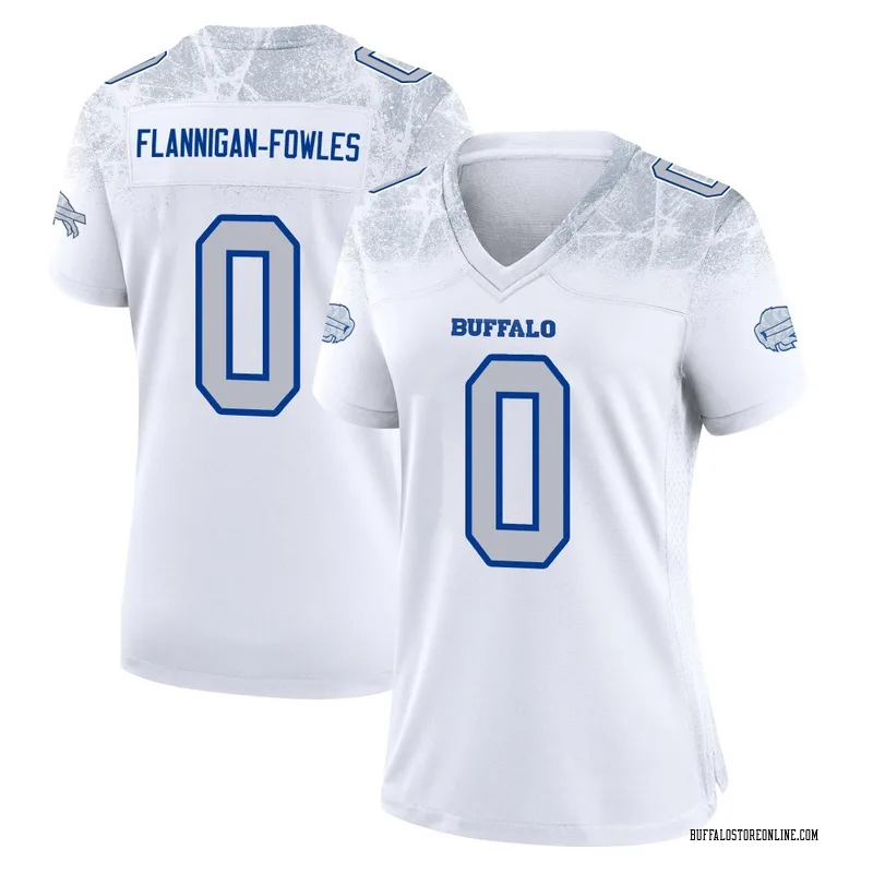 White Women's Demetrius Flannigan-Fowles Buffalo Bills Game 2025 Rivalries Collection Jersey