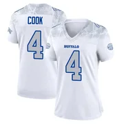 White Women's James Cook Buffalo Bills Game 2025 Rivalries Collection Jersey