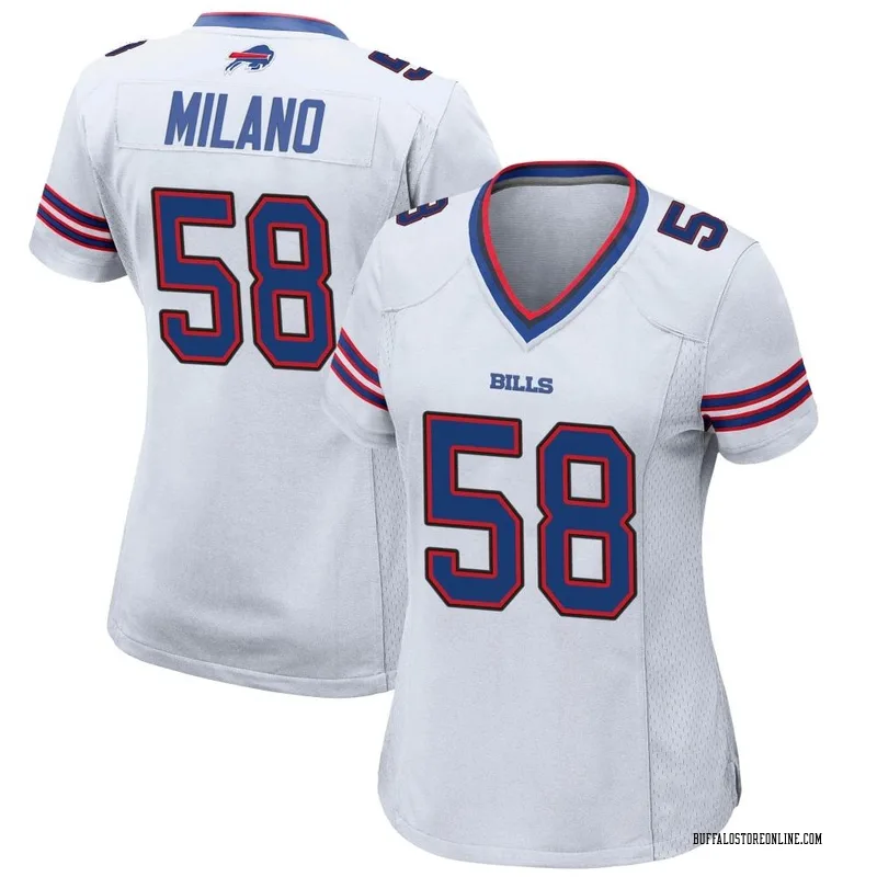 White Women's Matt Milano Buffalo Bills Game Jersey