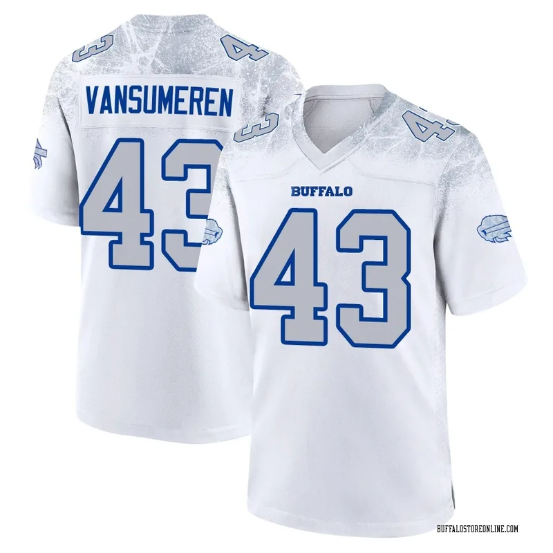 White Youth Ben VanSumeren Buffalo Bills Game 2025 Rivalries Collection Jersey