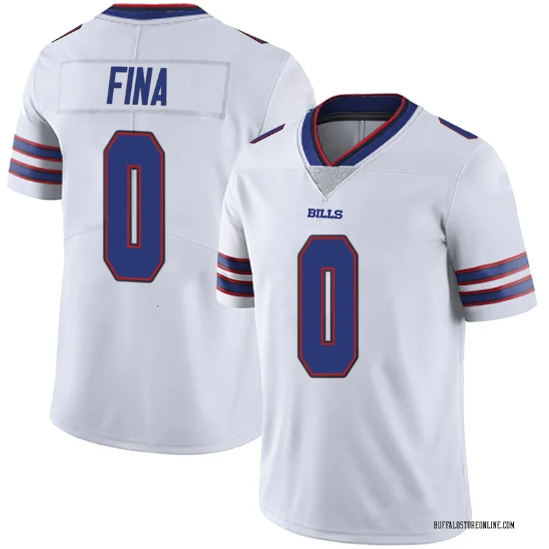 White Youth Bruno Fina Buffalo Bills Limited Color Rush Vapor Untouchable Jersey