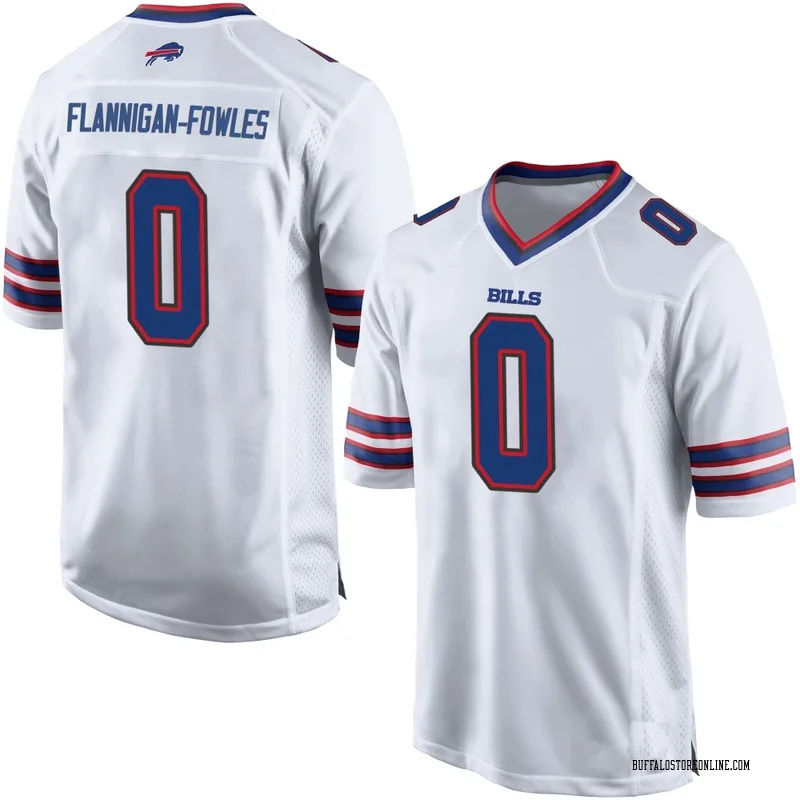 White Youth Demetrius Flannigan-Fowles Buffalo Bills Game Jersey