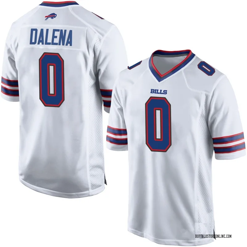 White Youth Mac Dalena Buffalo Bills Game Jersey