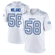 White Youth Matt Milano Buffalo Bills Game 2025 Rivalries Collection Jersey