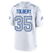 White Youth Mike Tolbert Buffalo Bills Game 2025 Rivalries Collection Jersey
