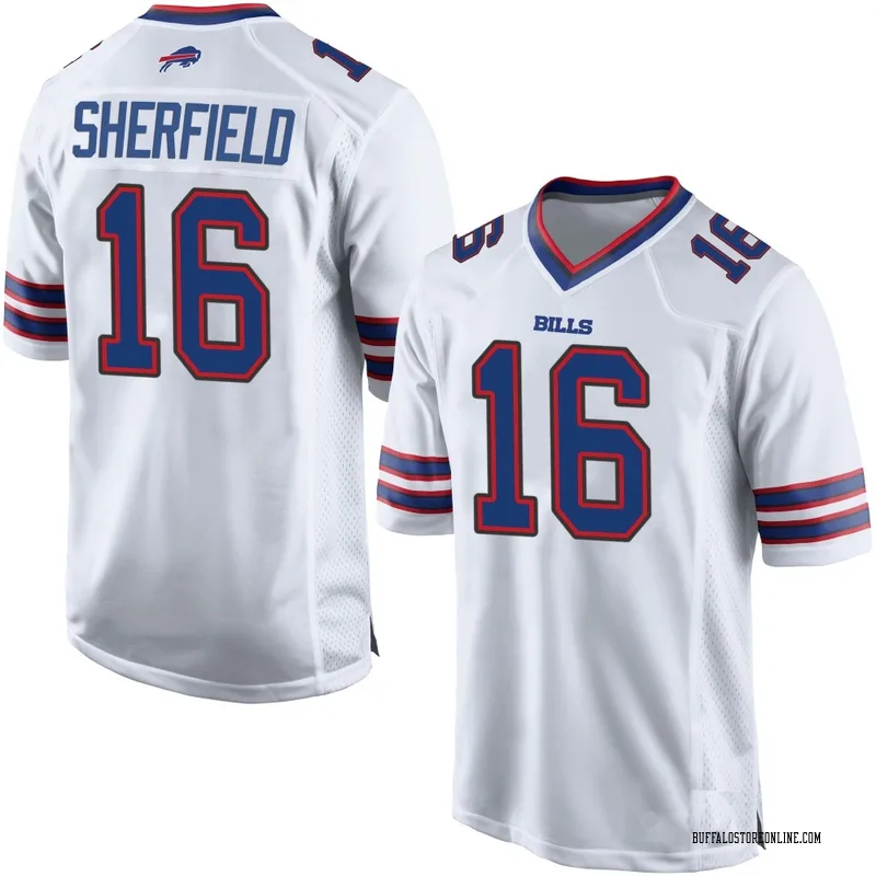 White Youth Trent Sherfield Buffalo Bills Game Jersey